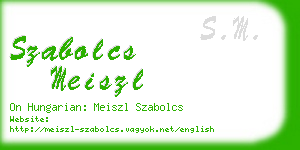 szabolcs meiszl business card